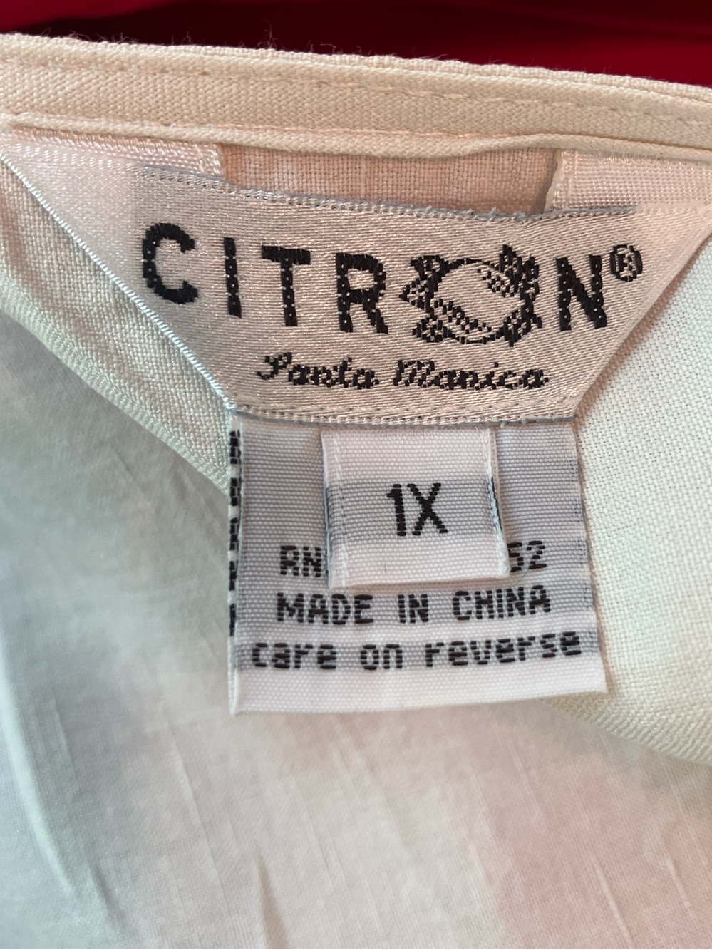 Citron Santa Monica Silk Linen Blend Tank - Off White - Size 1X - Picture 6 of 7
